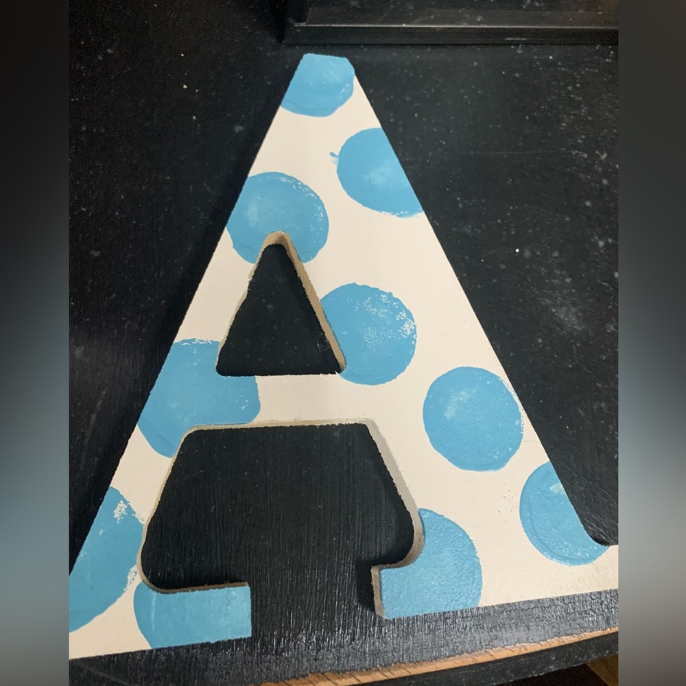 Polka Dot Letter A Decor